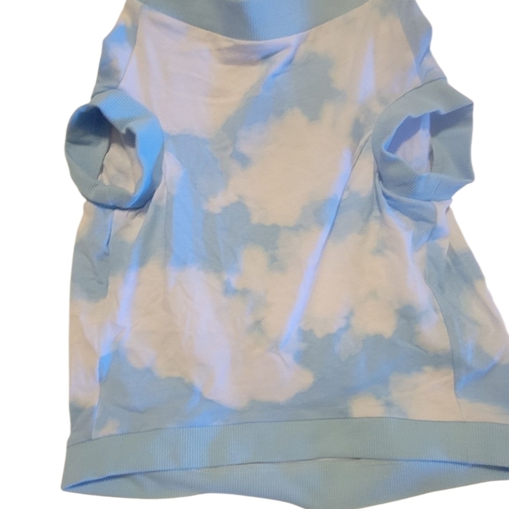 Blue and White Clouds Sleeveless Dog Tee